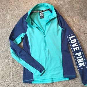 PINK Ultimate half zip Althetic shirt